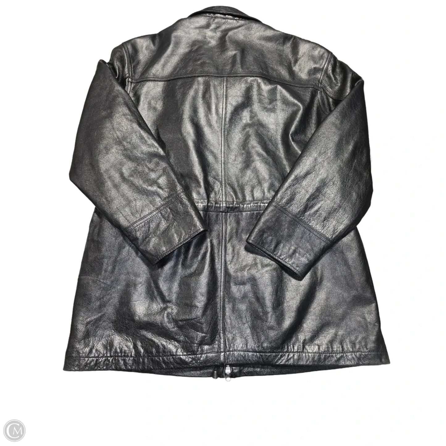 Coat Leather By Wilsons Leather In Black, Size: L