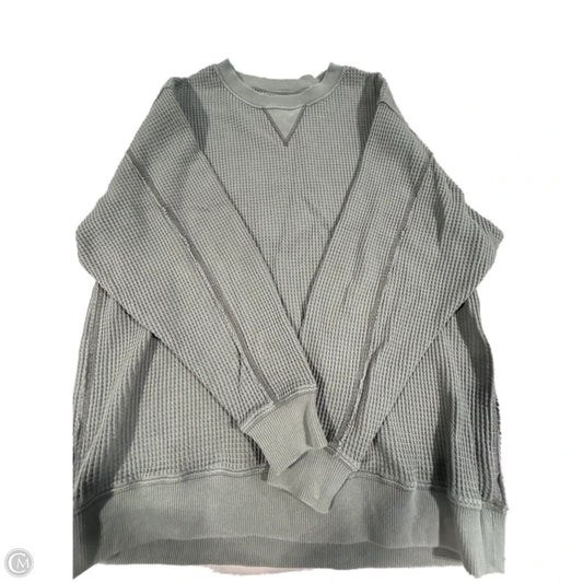 Top Long Sleeve By Aerie In Green, Size: S