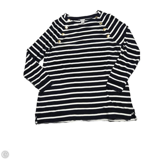 Top Long Sleeve By Chicos In Blue, Size: L