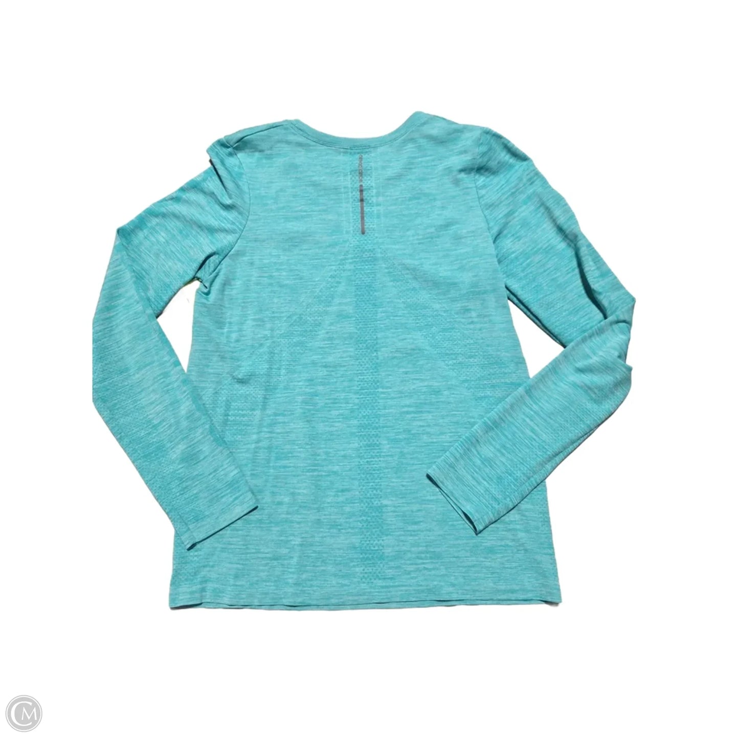 Athletic Top Long Sleeve Collar By New Balance In Blue, Size: M