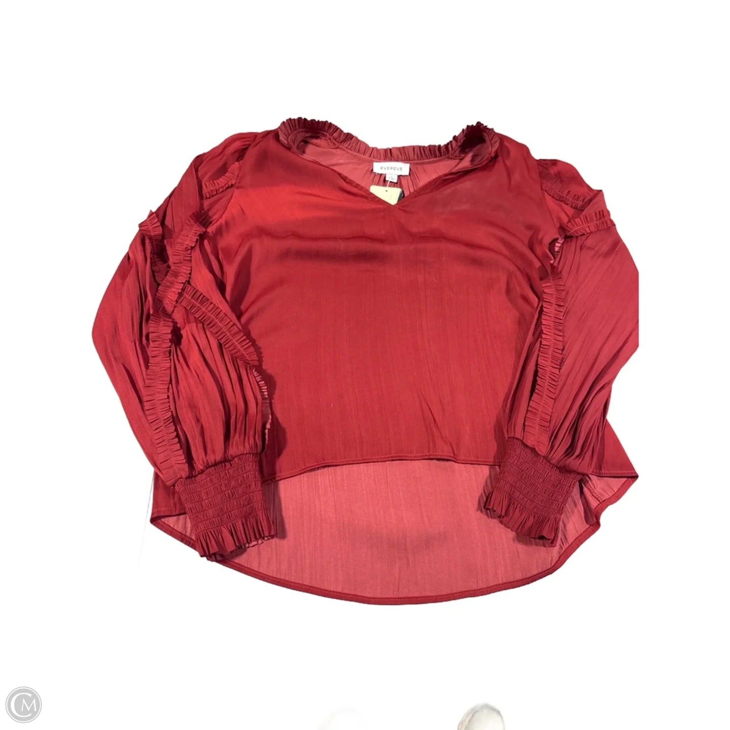 Top Long Sleeve By Evereve In Red, Size: S