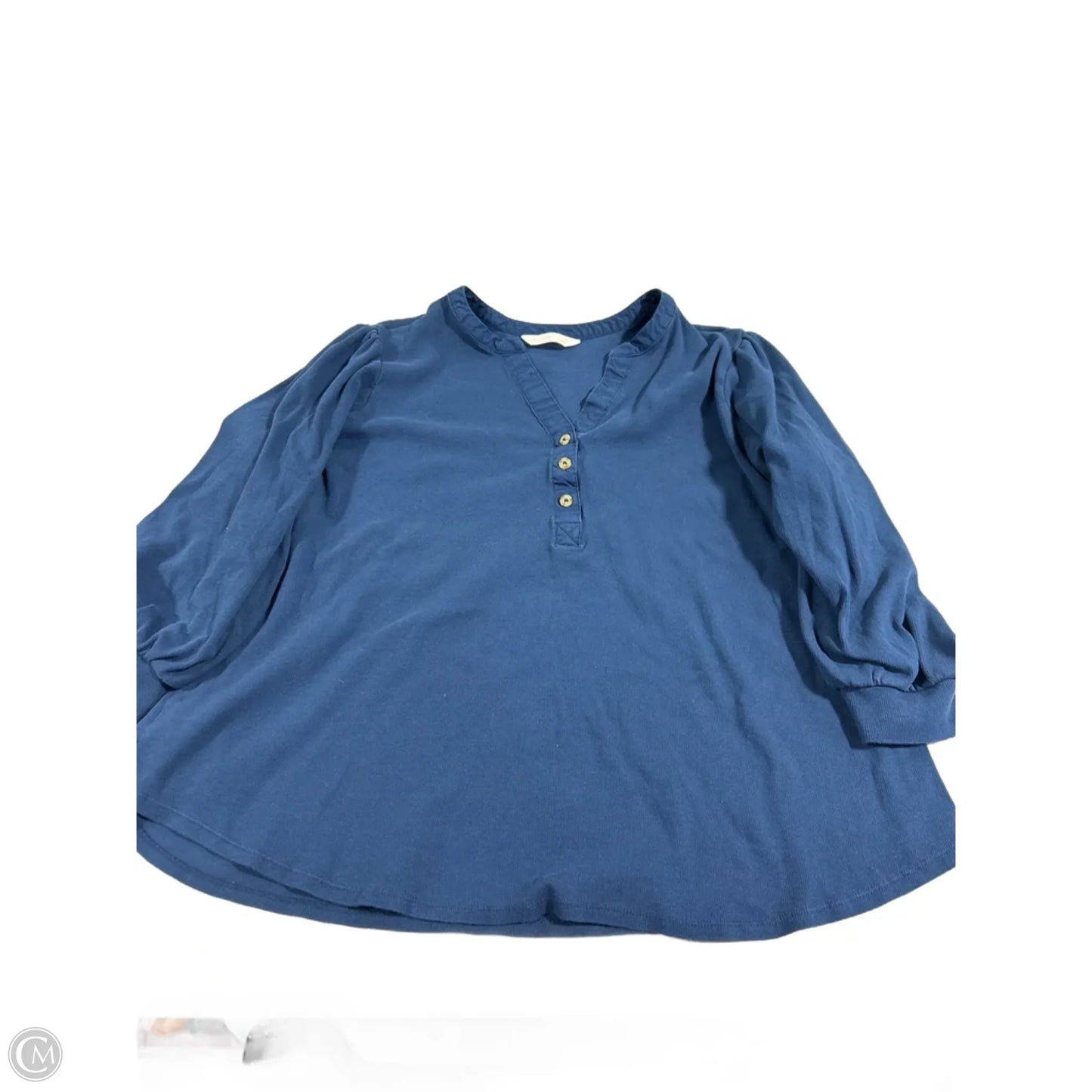 Top 3/4 Sleeve By Lc Lauren Conrad In Blue, Size: 2x