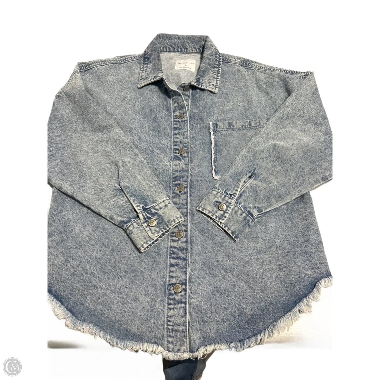 Jacket Denim By Celebrity Pink In Blue Denim, Size: L