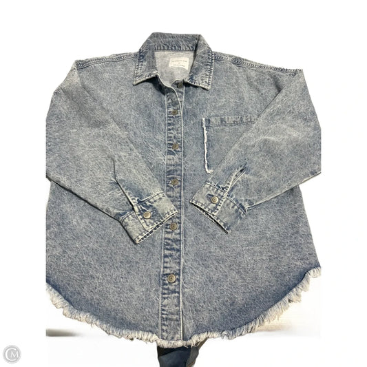 Jacket Denim By Celebrity Pink In Blue Denim, Size: L