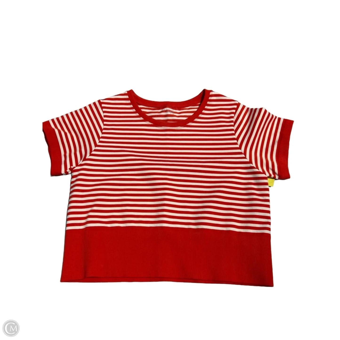 Top Short Sleeve By Aerie In Red & White, Size: Xl