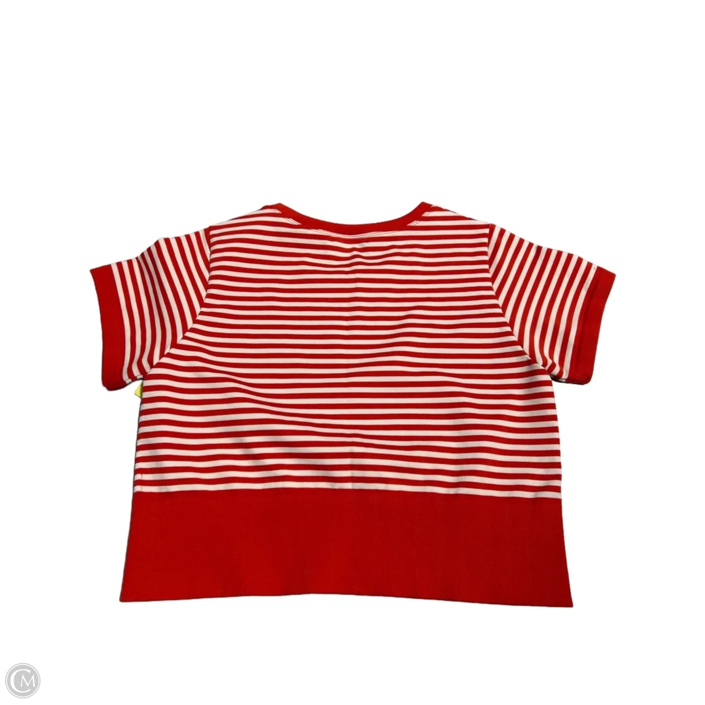 Top Short Sleeve By Aerie In Red & White, Size: Xl