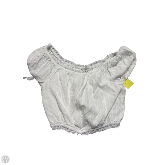 Top Short Sleeve By American Eagle In White, Size: Xs