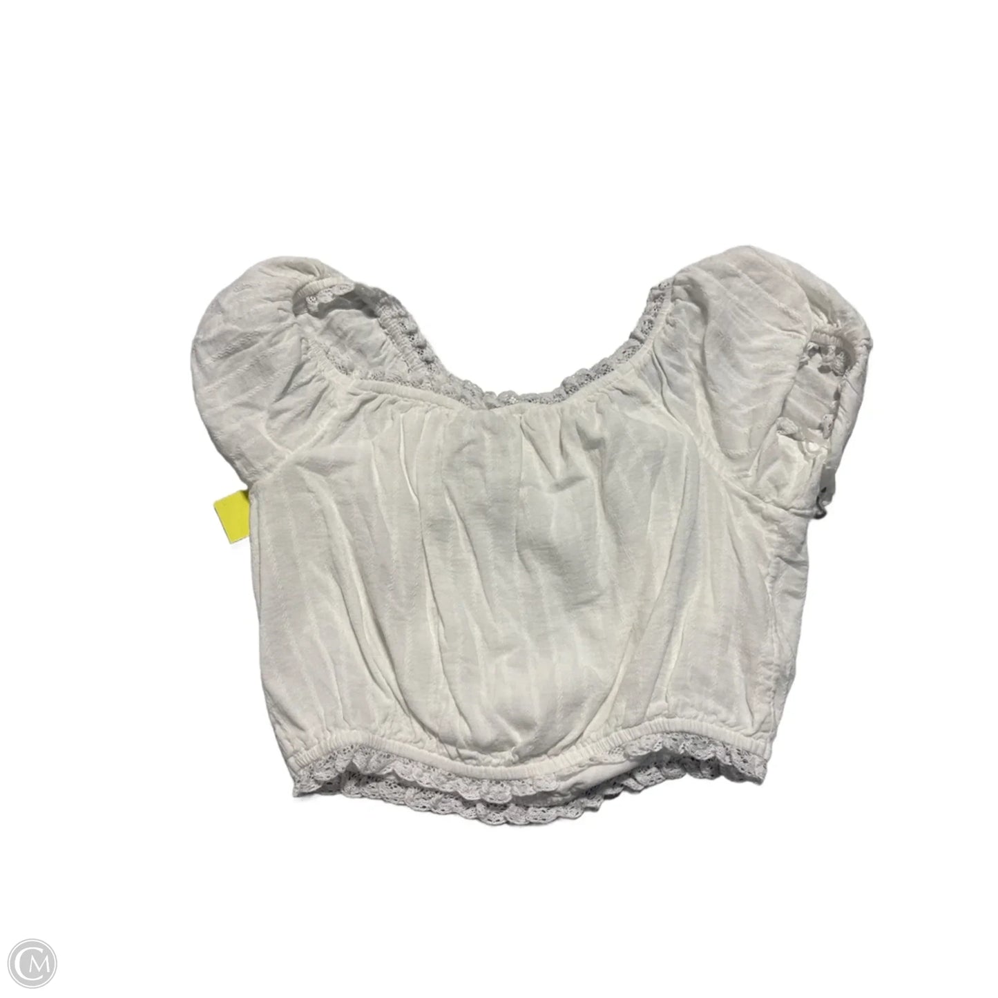 Top Short Sleeve By American Eagle In White, Size: Xs