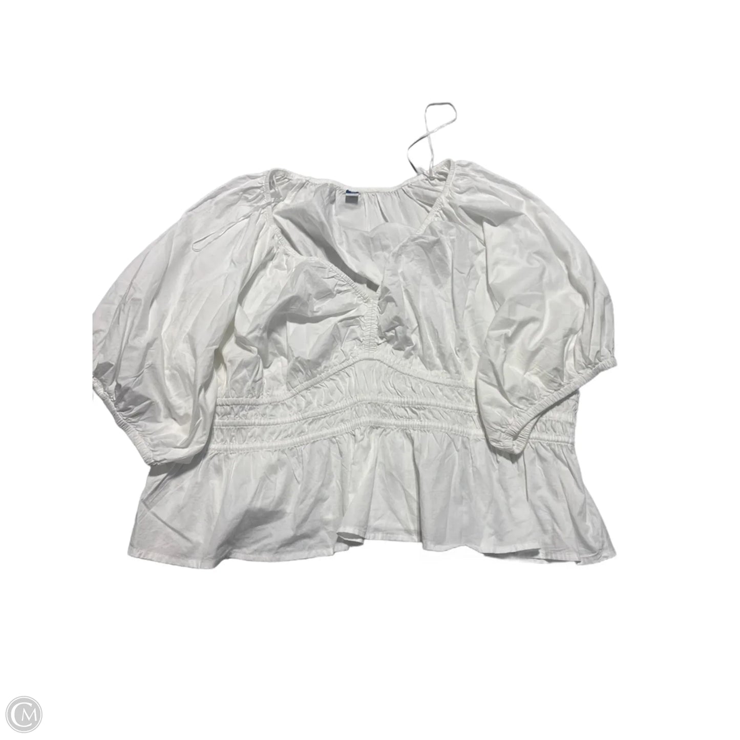 Top Short Sleeve By Old Navy In White, Size: 3x