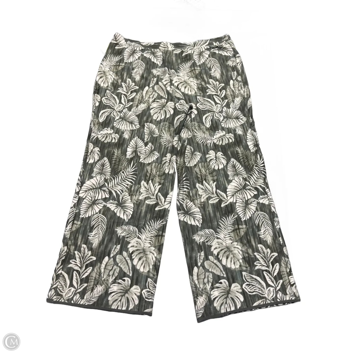 Pants Linen By D&co. In Green, Size: 16