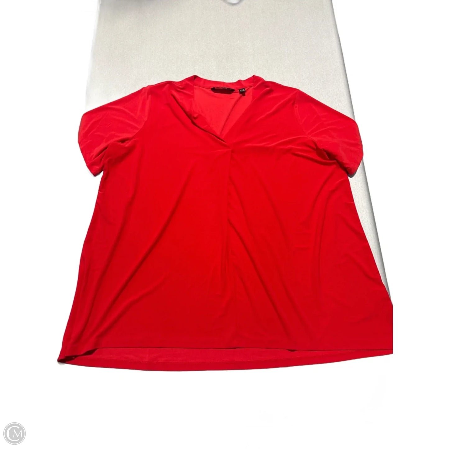 Top Short Sleeve By Cmc In Red, Size: 2x