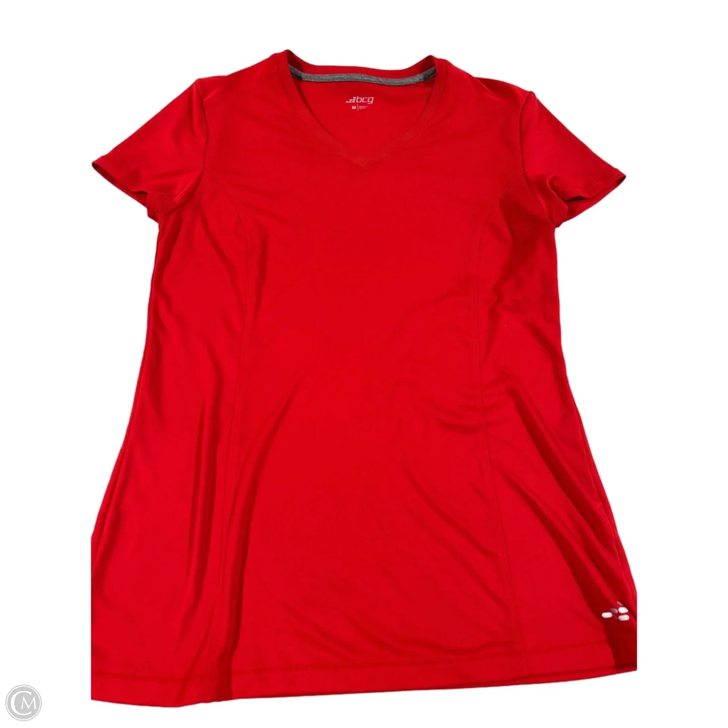 Athletic Top Short Sleeve By Bcg In Red, Size: M