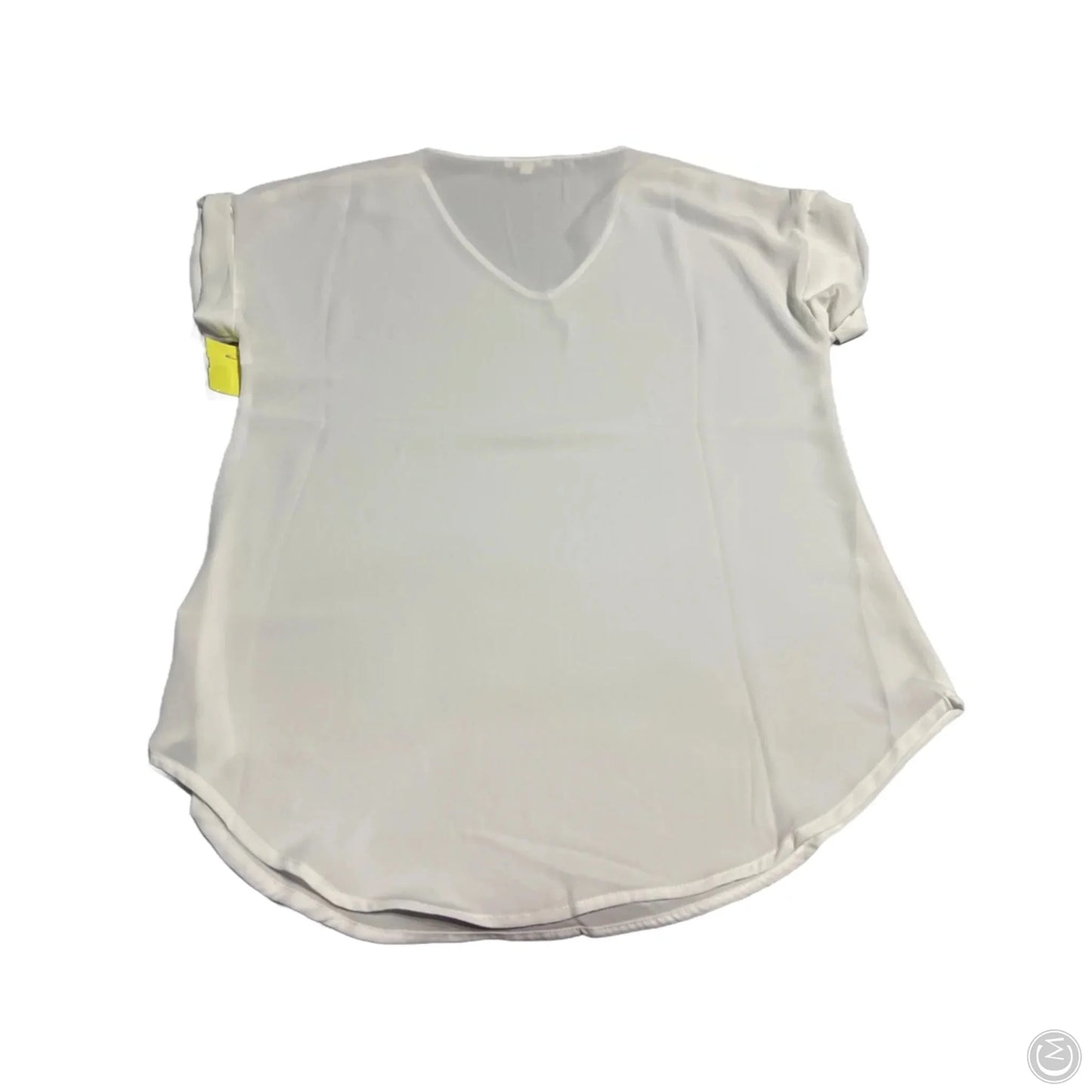 Blouse Short Sleeve By Zenana In White, Size: M