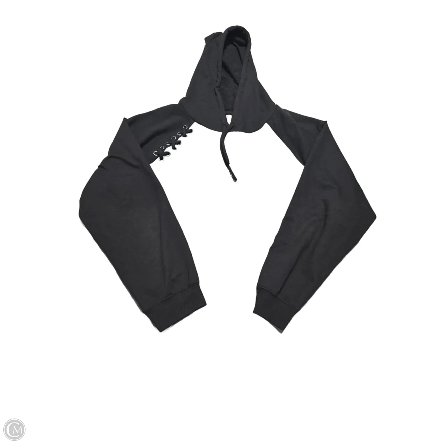 Sweatshirt Hoodie By Cato In Black & Grey, Size: 3x