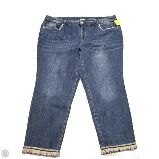 Jeans Straight By Cj Banks In Blue Denim, Size: 24