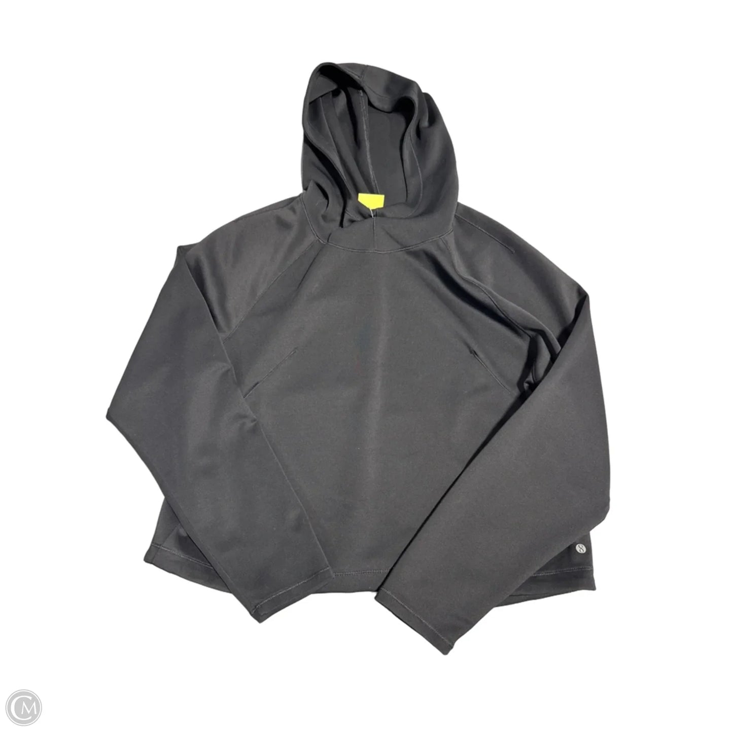 Athletic Top Long Sleeve Hoodie By Layer 8 In Black, Size: M