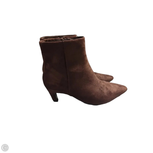 Boots Ankle Heels By Universal Thread In Brown, Size: 7.5