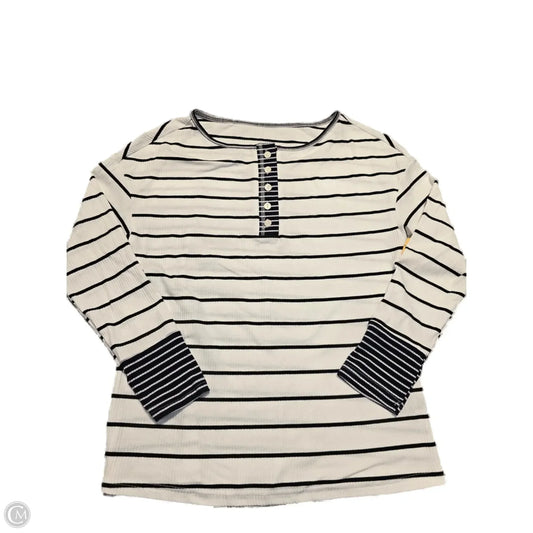 Top Long Sleeve By Shein In Striped Pattern, Size: M