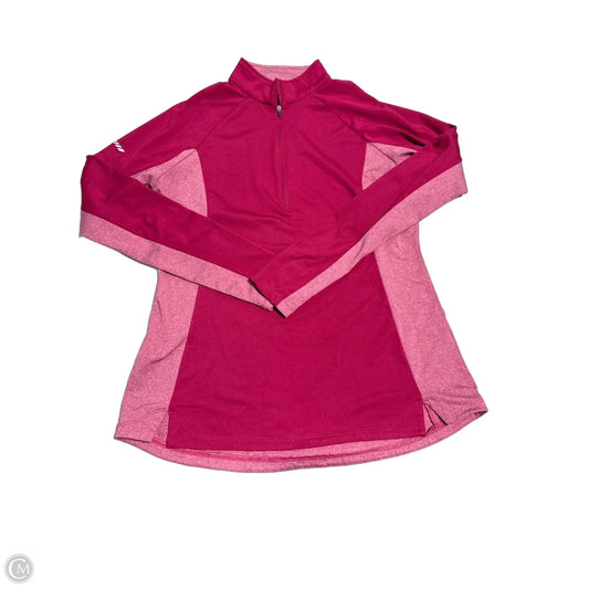 Athletic Top Long Sleeve Collar By Cmc In Pink, Size: L