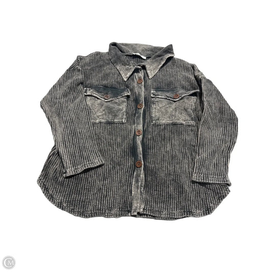 Top Long Sleeve By Bucketlist In Grey, Size: S