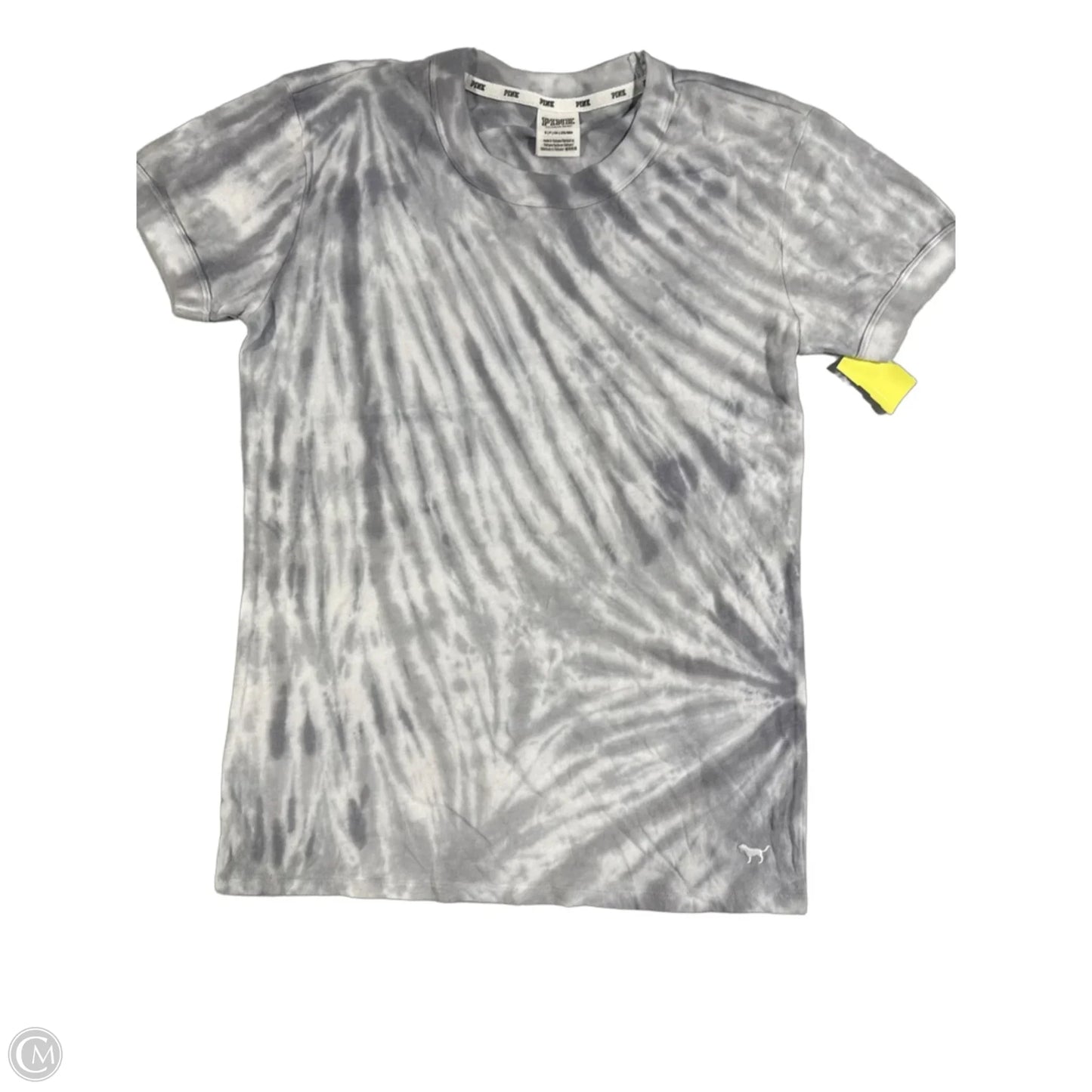Top Short Sleeve Basic By Pink In Grey, Size: S