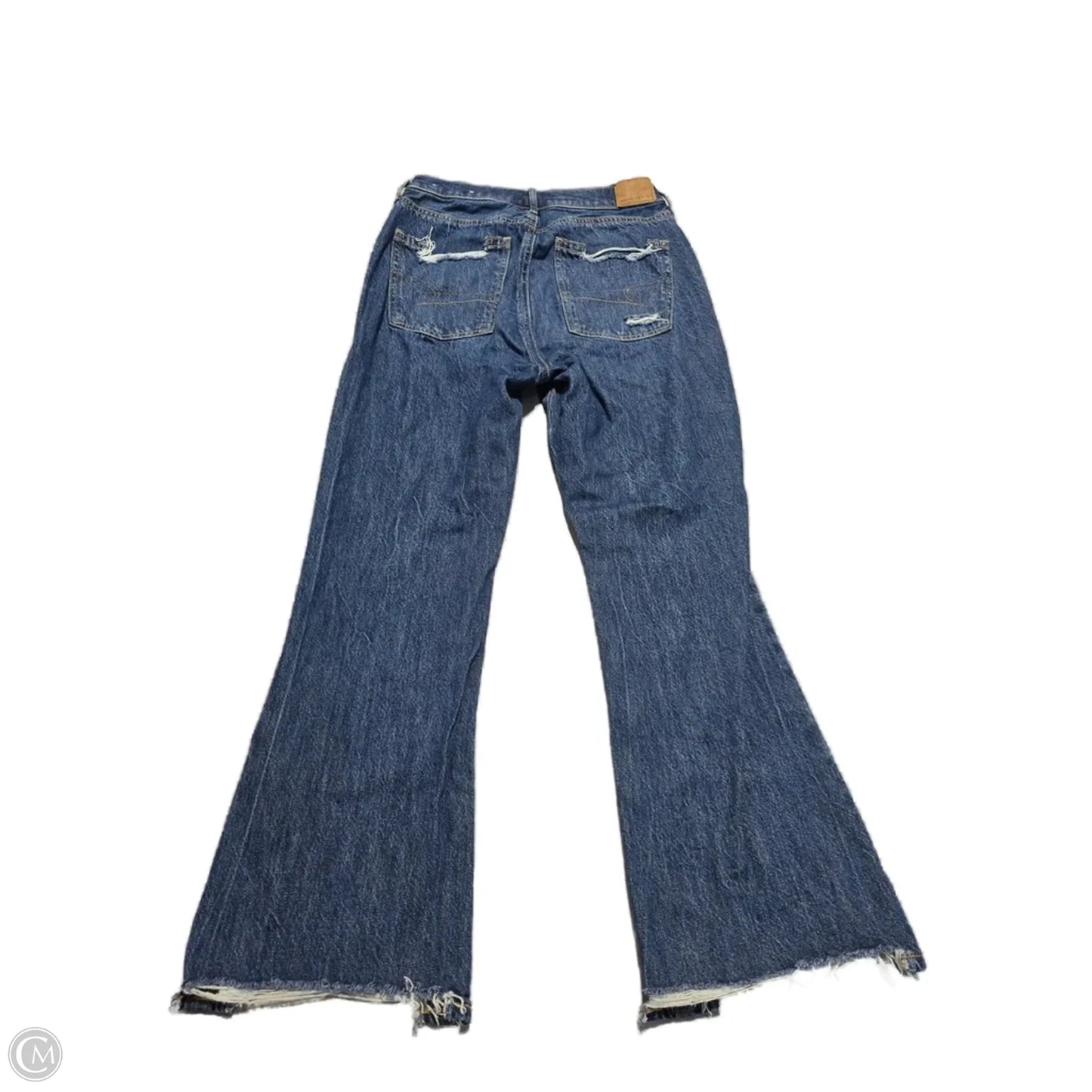 Jeans Wide Leg By American Eagle In Blue Denim, Size: 0