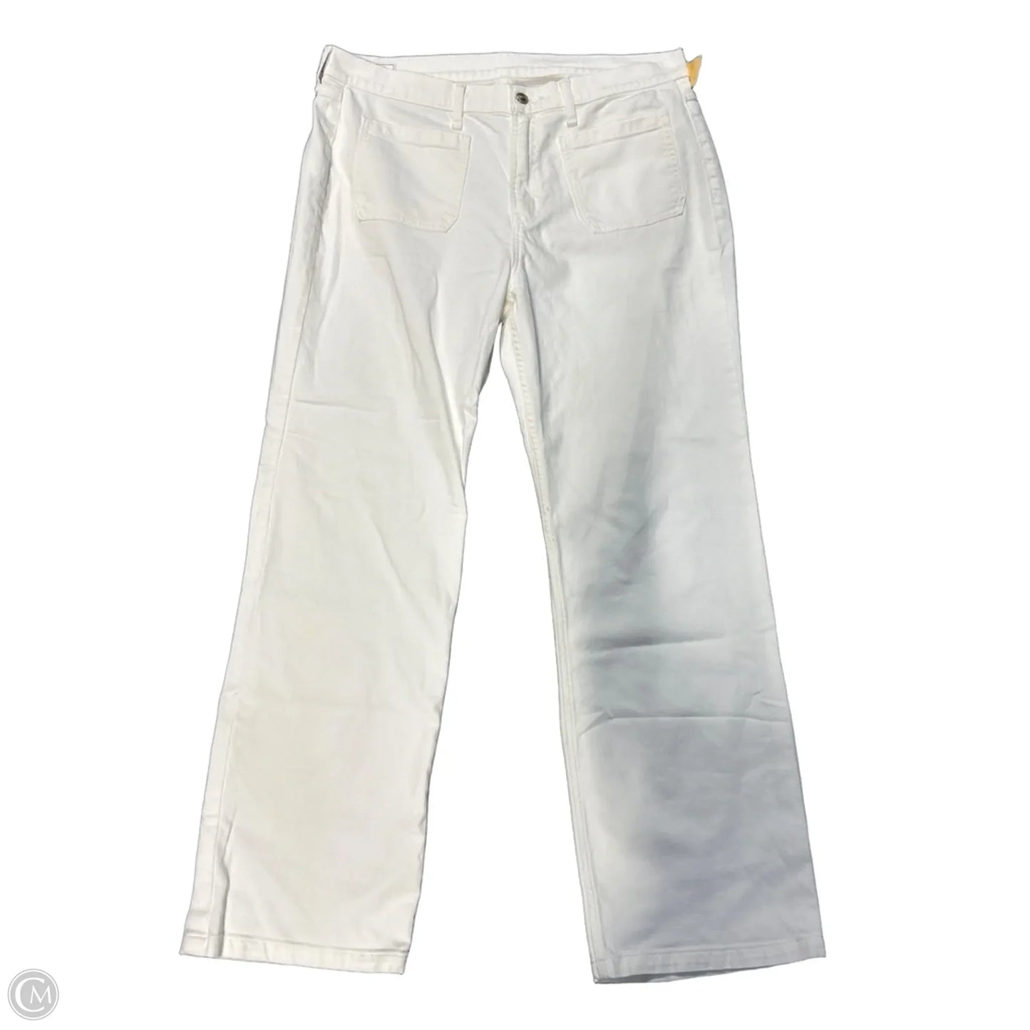 Jeans Flared By Gap In White, Size: 14