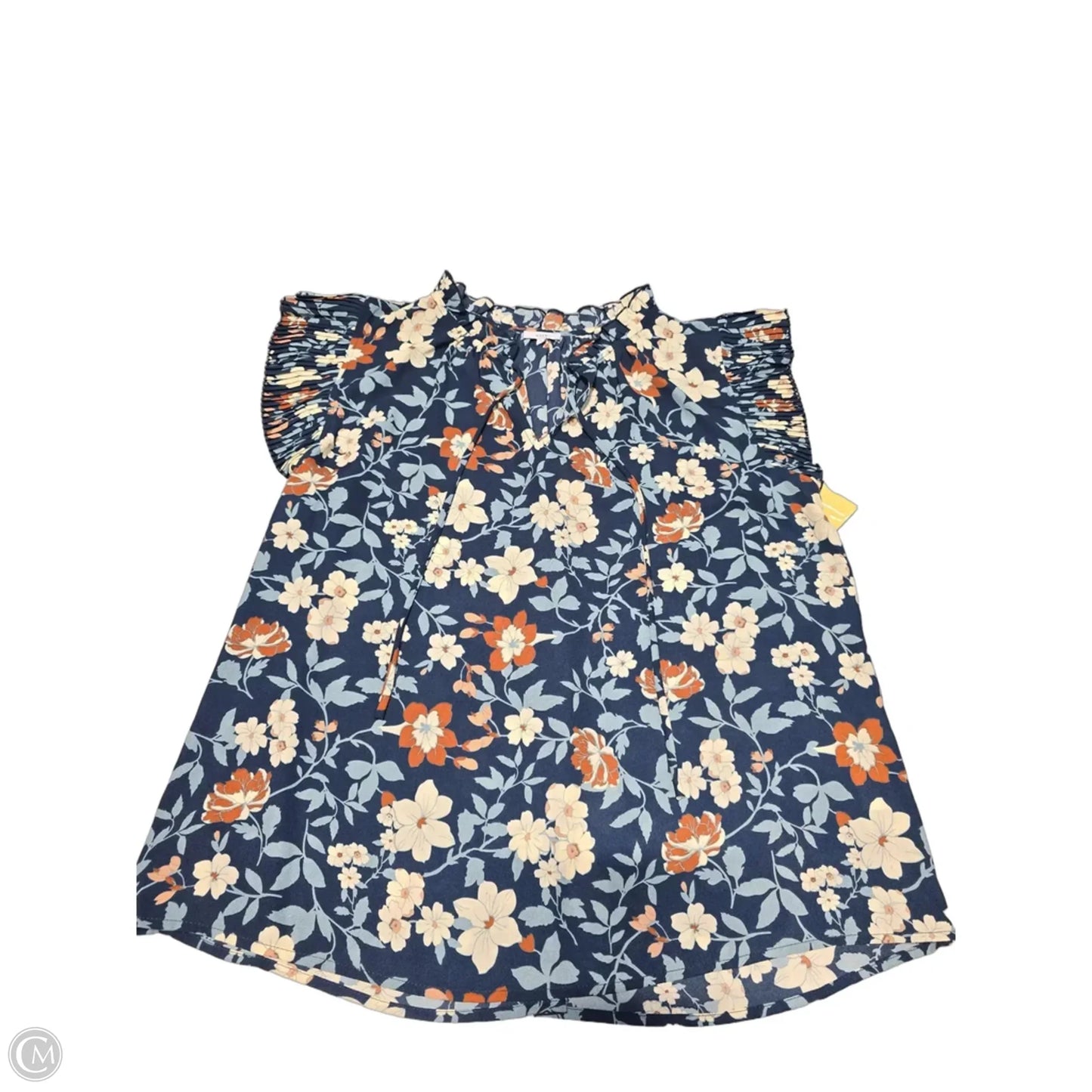 Top Short Sleeve By Voy In Blue, Size: L