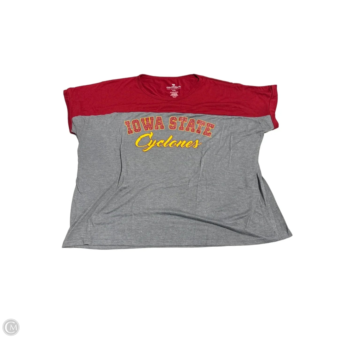 Top Short Sleeve By Colosseum In Grey & Red, Size: Xxl