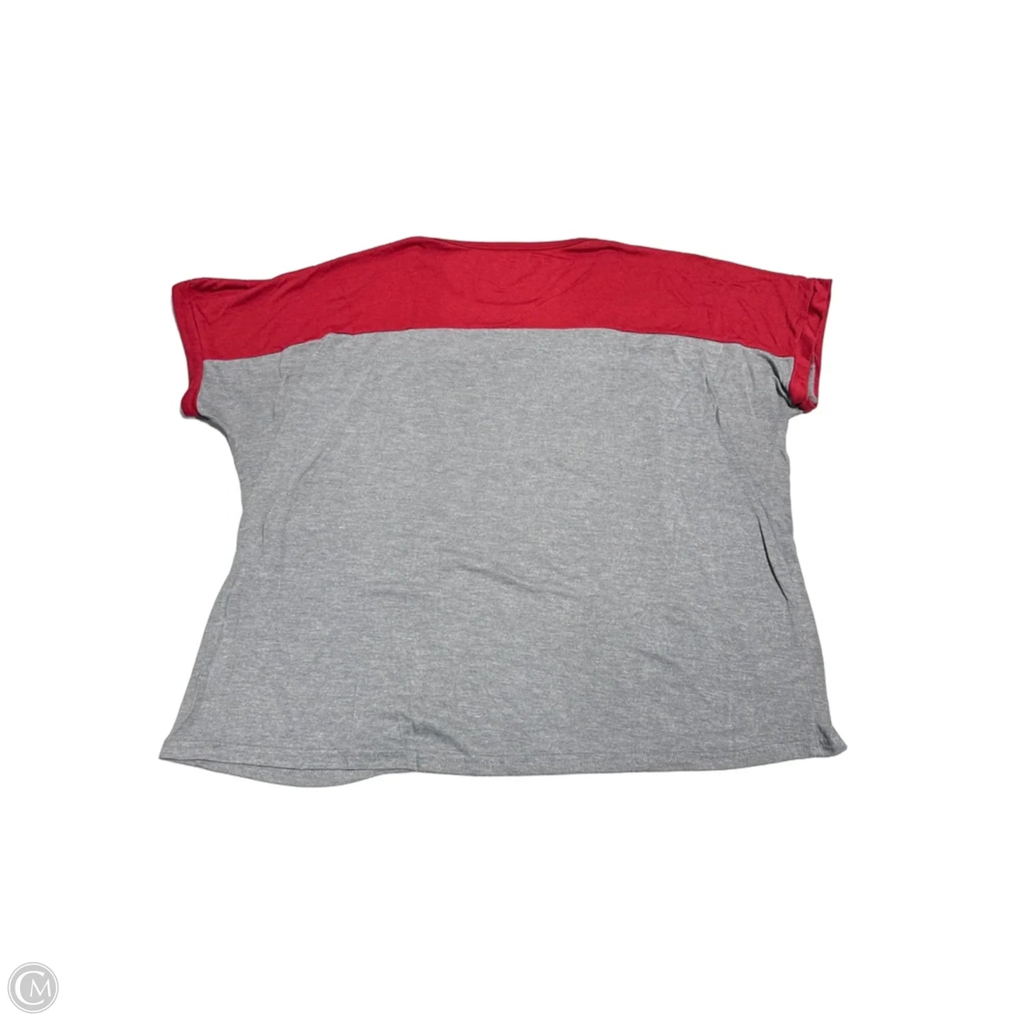 Top Short Sleeve By Colosseum In Grey & Red, Size: Xxl