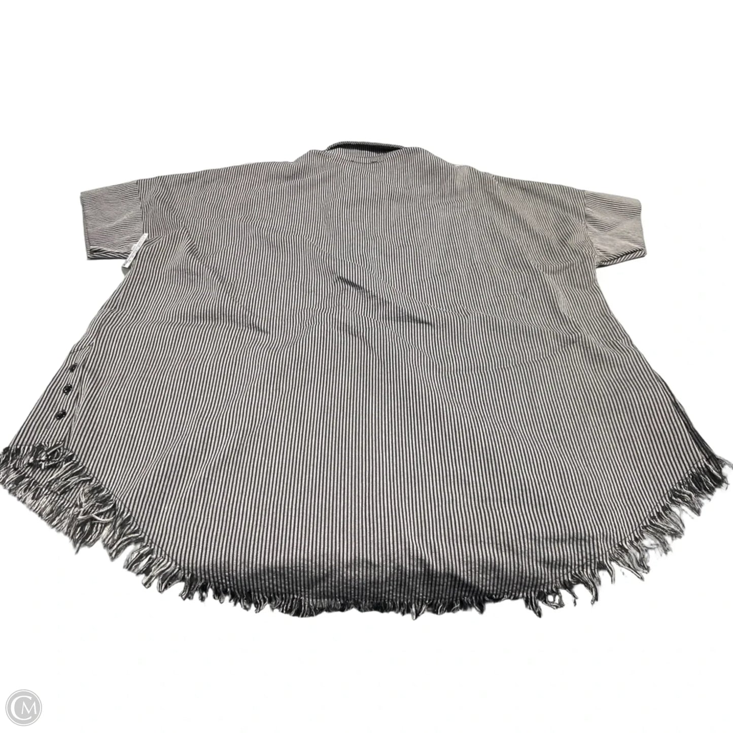 Top Short Sleeve By Umgee In Striped Pattern, Size: L