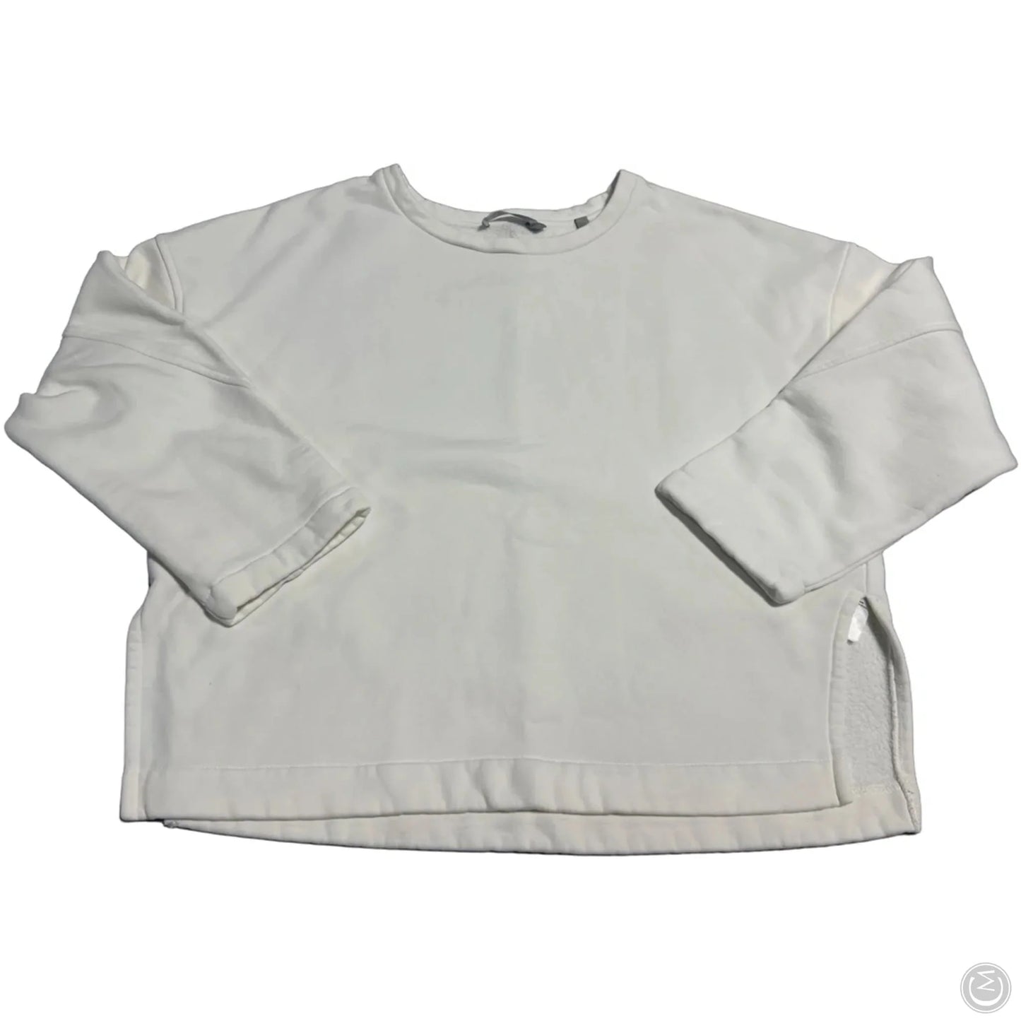 Top Long Sleeve By Vince In White, Size: M
