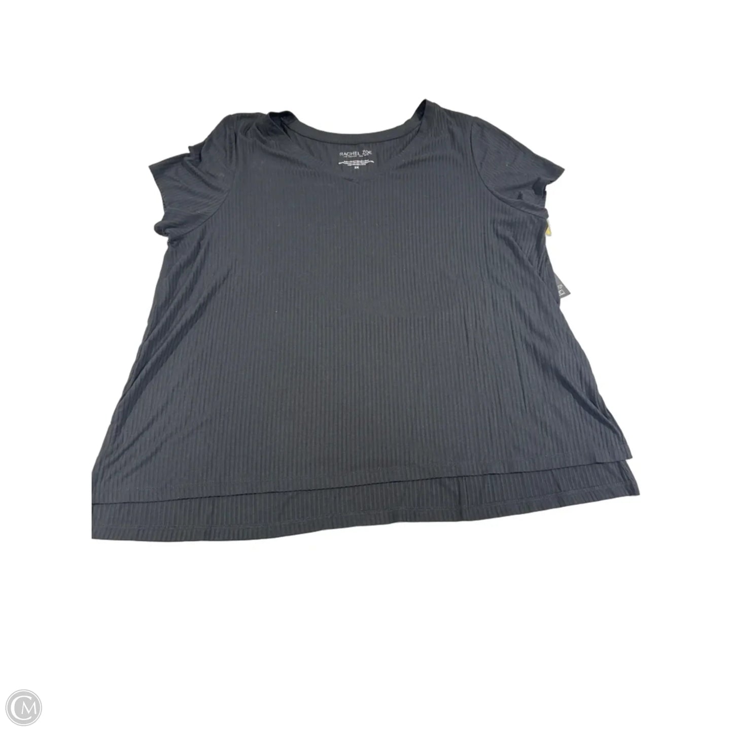 Top Short Sleeve By Rachel Zoe In Black, Size: 2x
