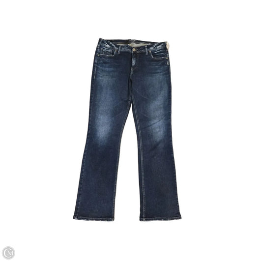 Jeans Boot Cut By Silver In Blue Denim, Size: 18
