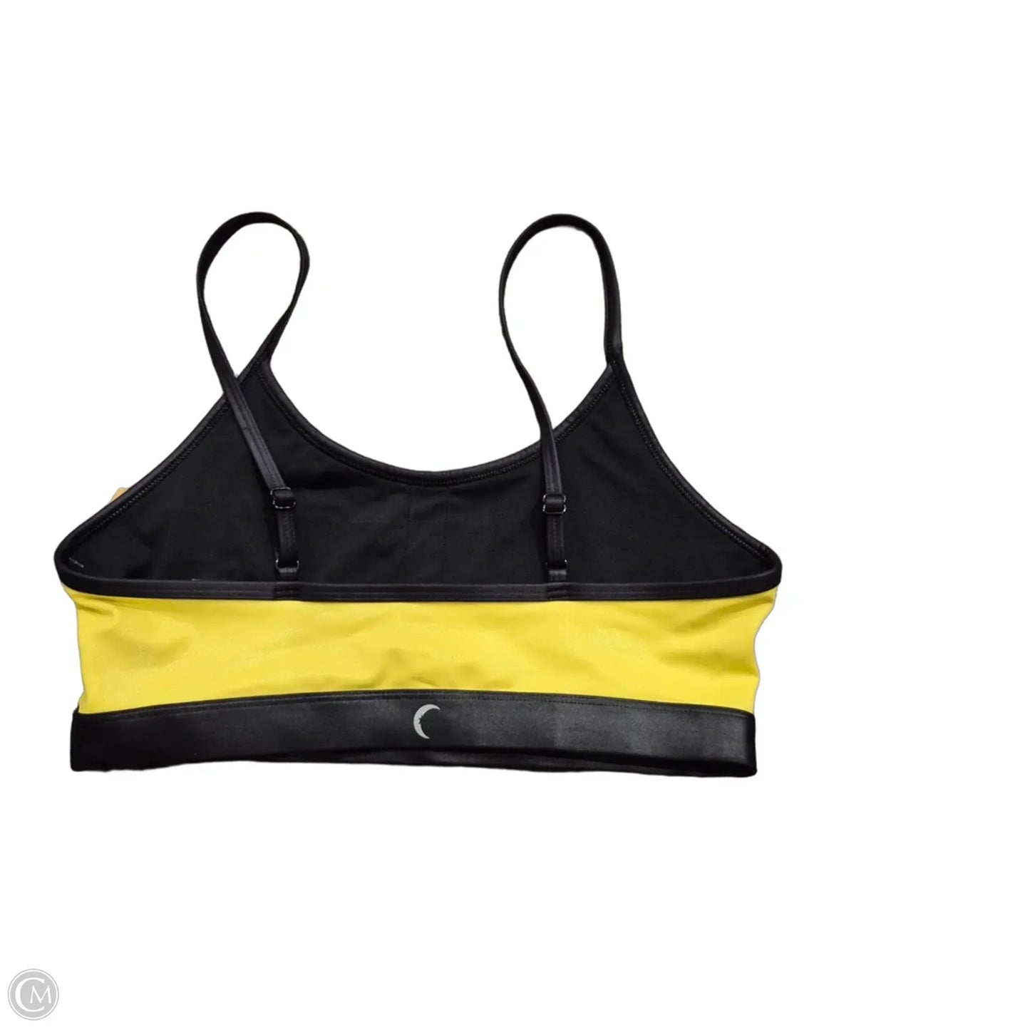 Athletic Bra By Zyia In Black & Yellow, Size: L