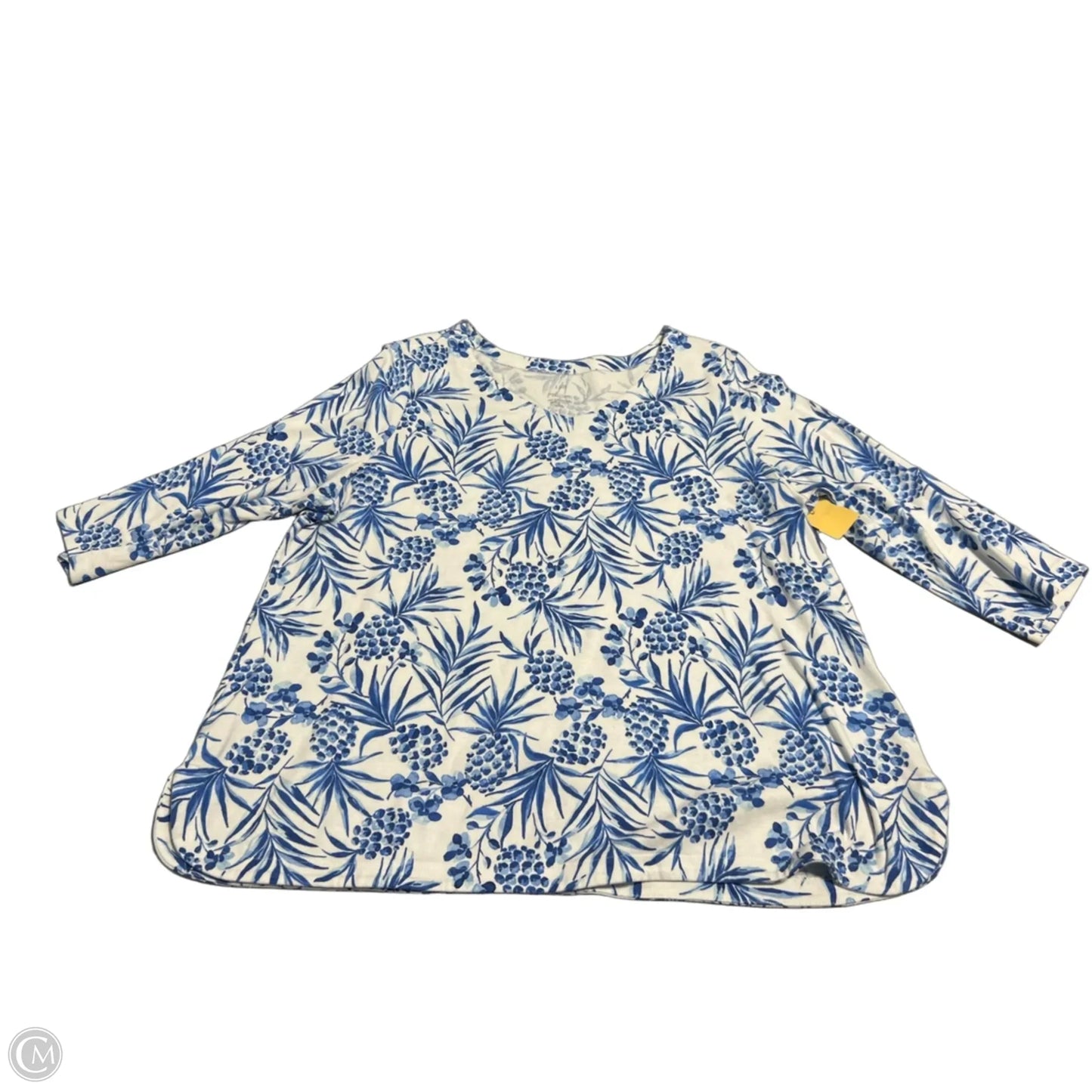 Top 3/4 Sleeve By J. Jill In Blue, Size: Xl