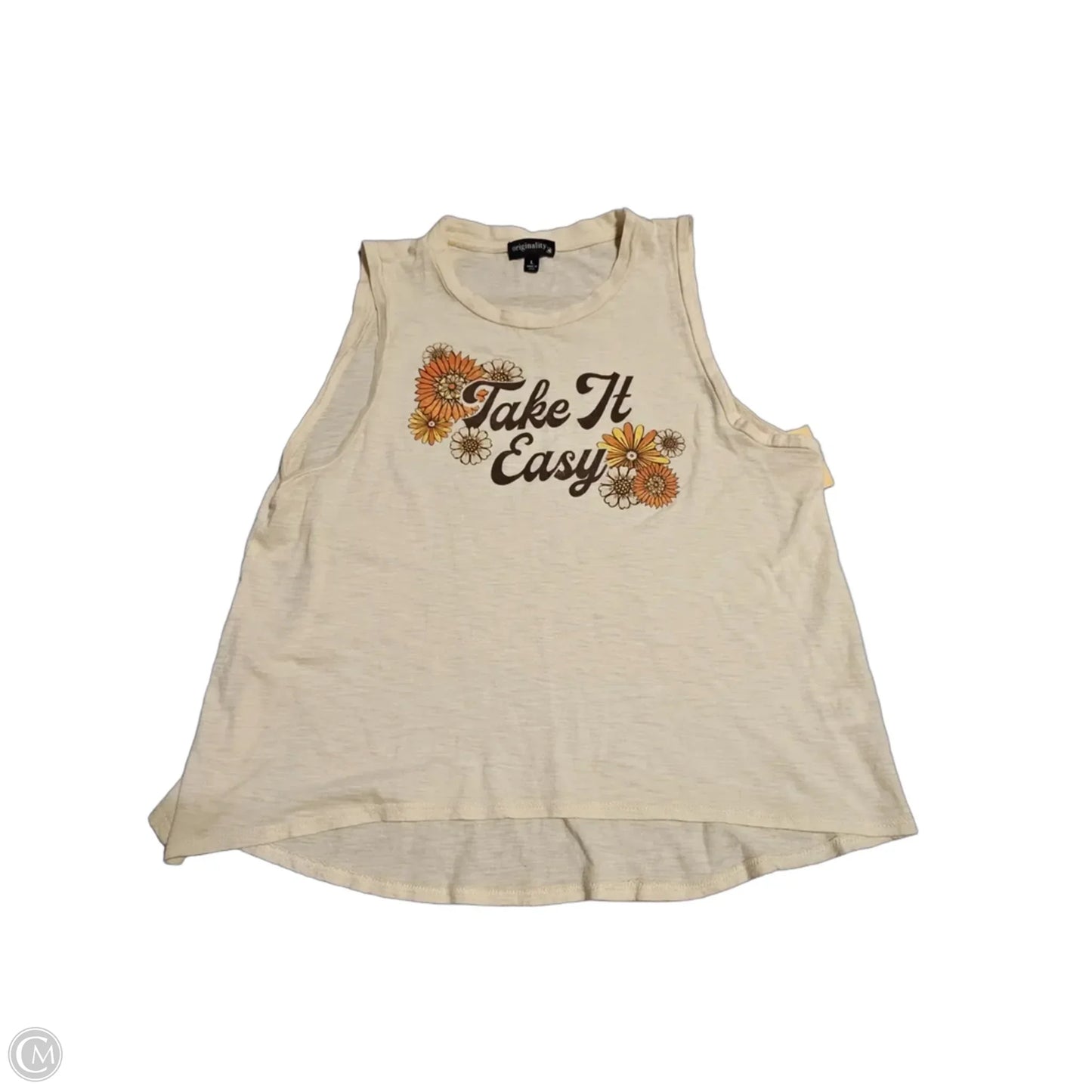 Tank Top By Originality In Yellow, Size: L