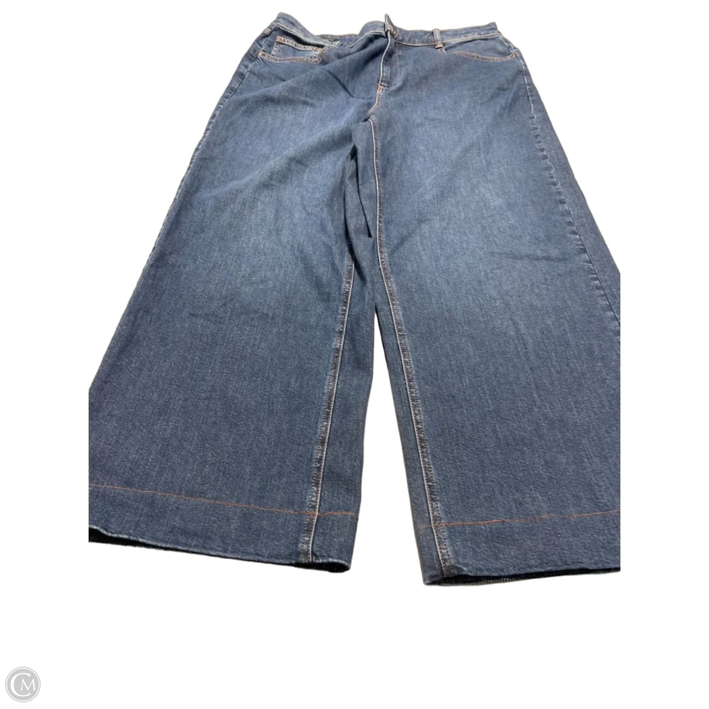 Jeans Wide Leg By Talbots In Blue Denim, Size: 16
