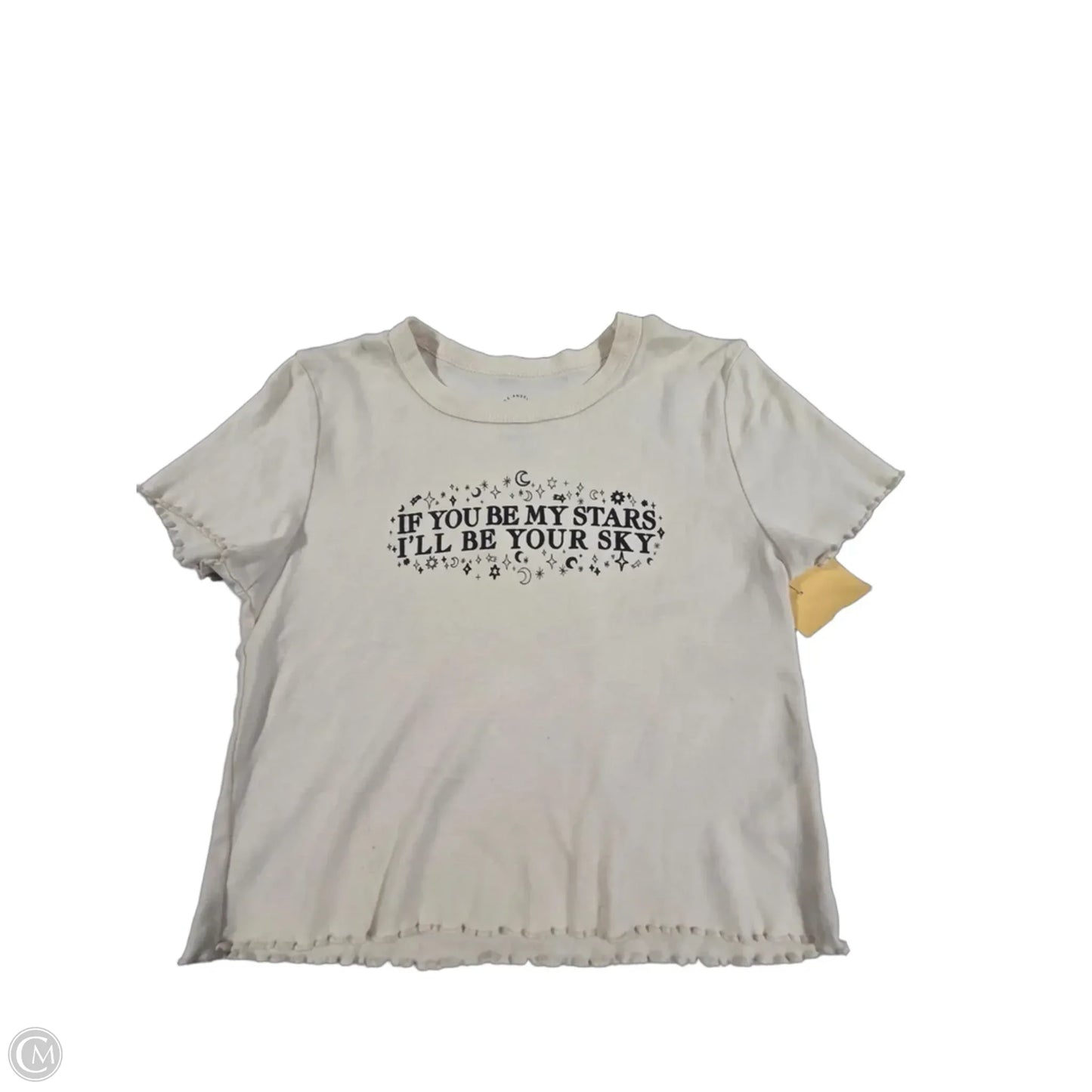 Top Short Sleeve By Pacsun In Cream, Size: S