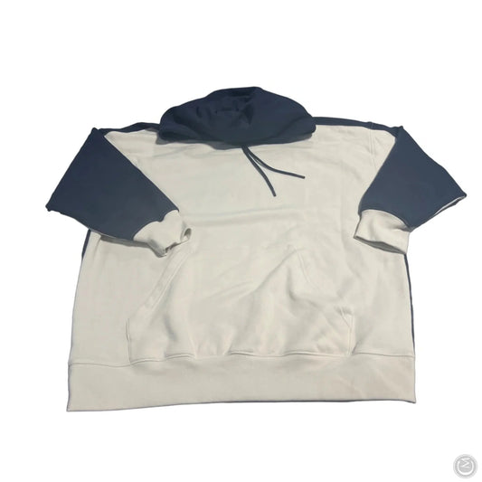 Sweatshirt Hoodie By Athleta In Blue & Cream, Size: S