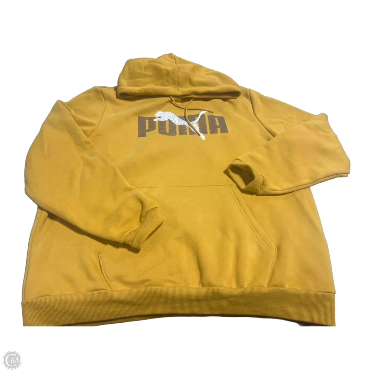 Sweatshirt Hoodie By Puma In Yellow, Size: Xl