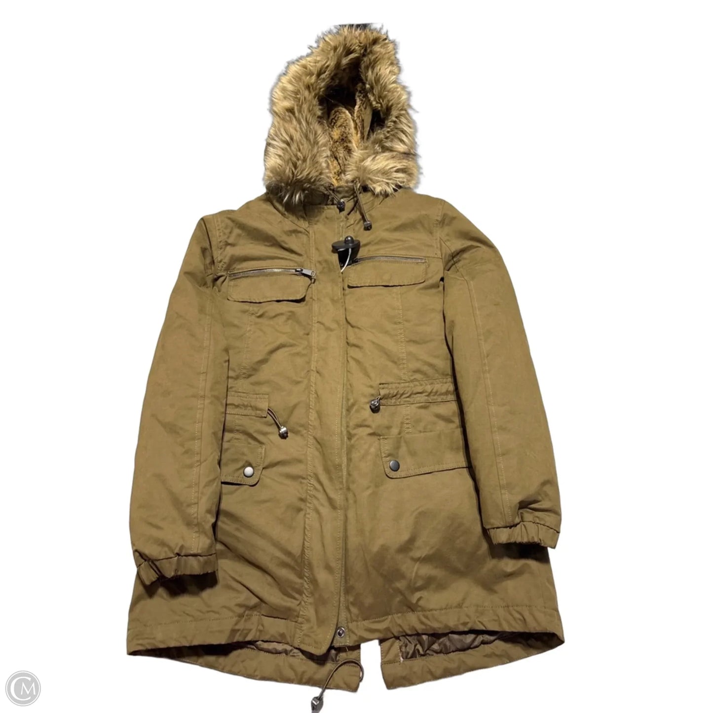 Coat Puffer & Quilted By Forever 21 In Brown, Size: S