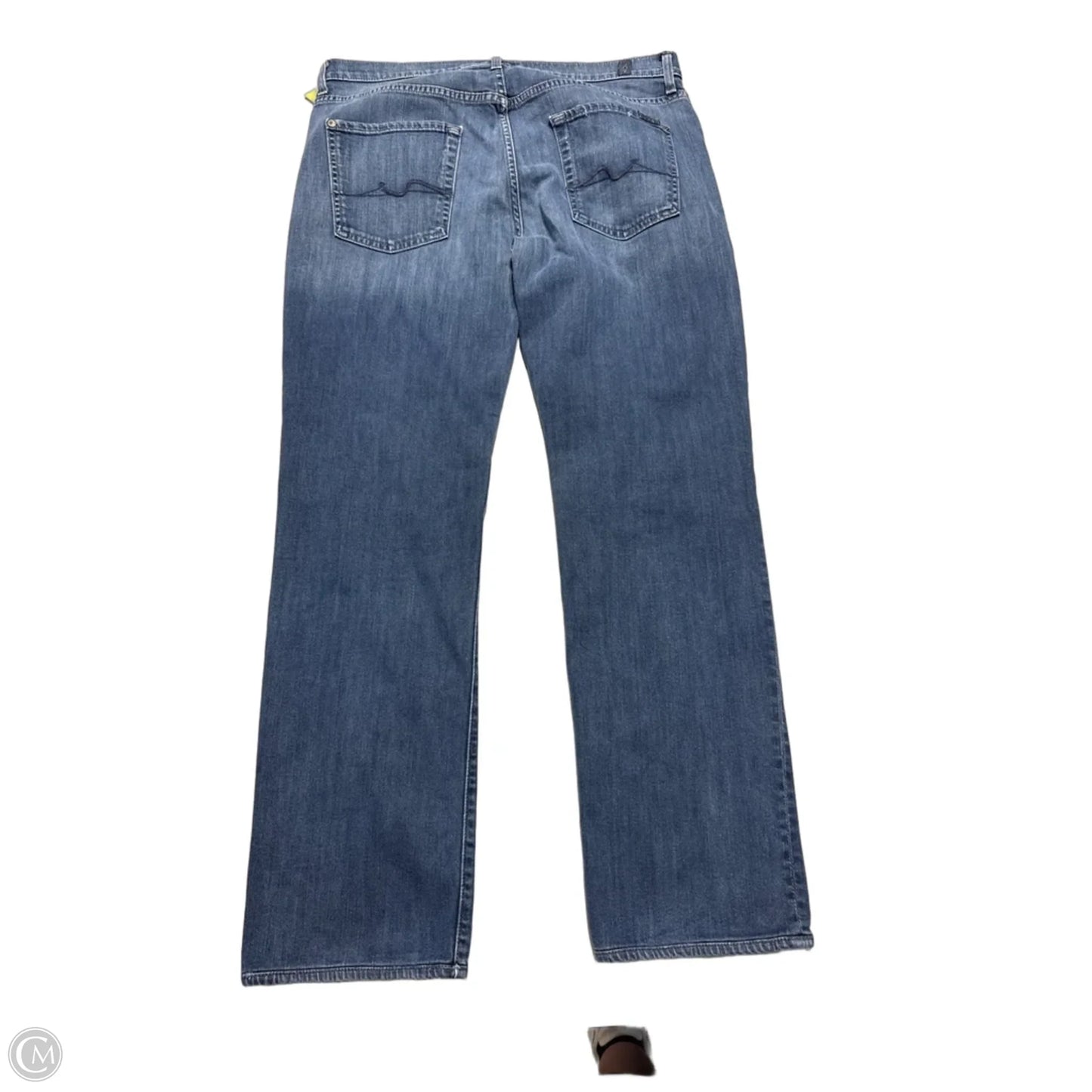 Jeans Straight By 7 For All Mankind In Blue Denim, Size: 14