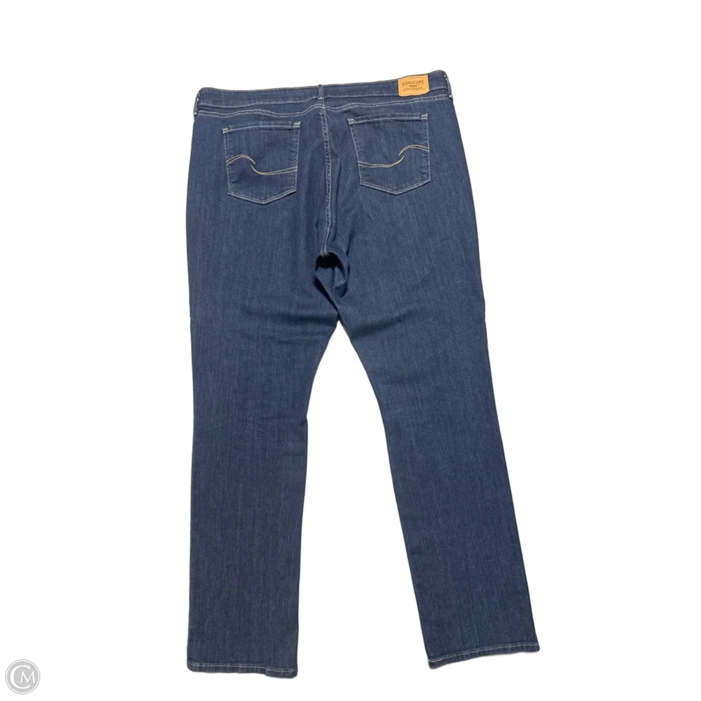 Jeans Straight By Levis In Blue Denim, Size: 22