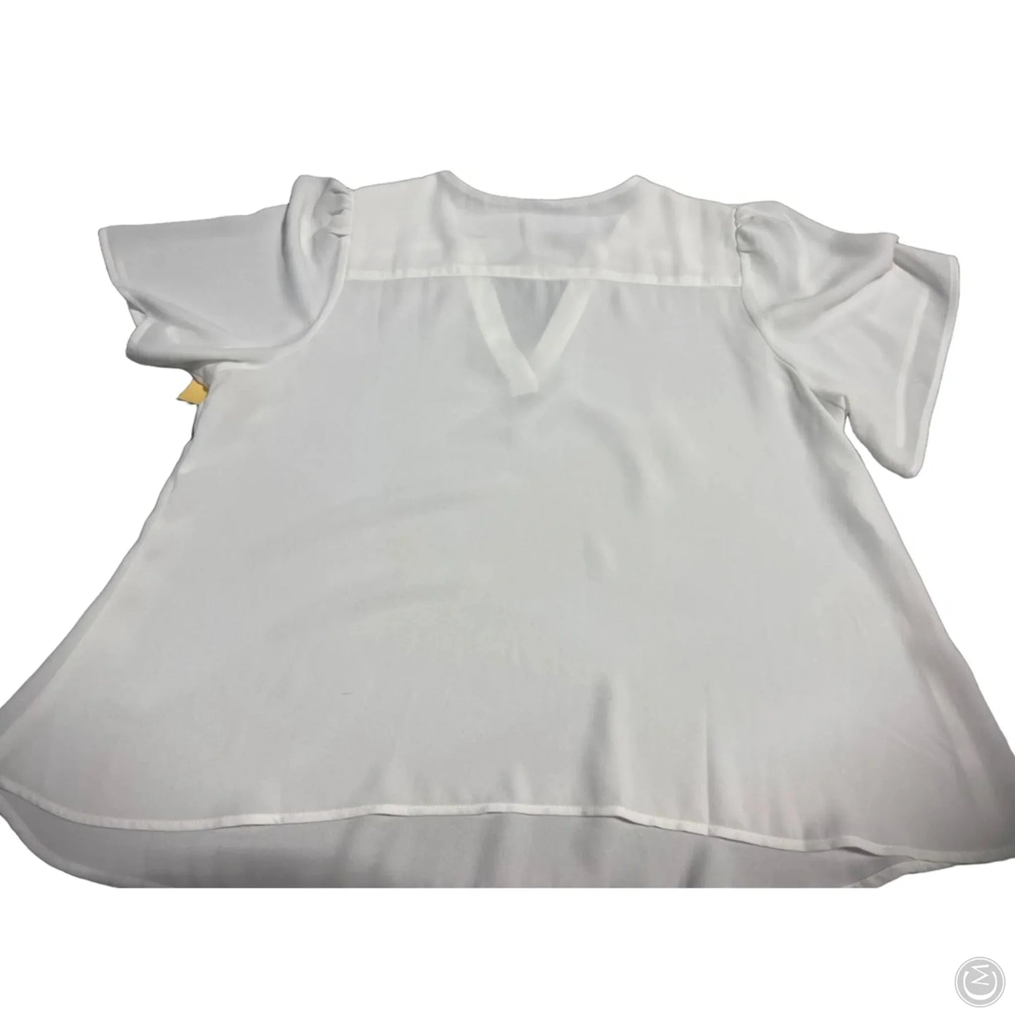 Top Short Sleeve By Cabi In White, Size: L