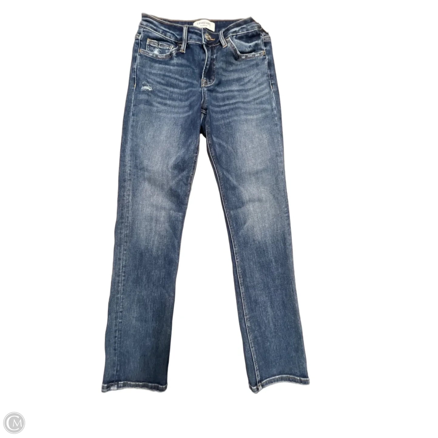 Jeans Straight By Vervet In Blue Denim, Size: 4