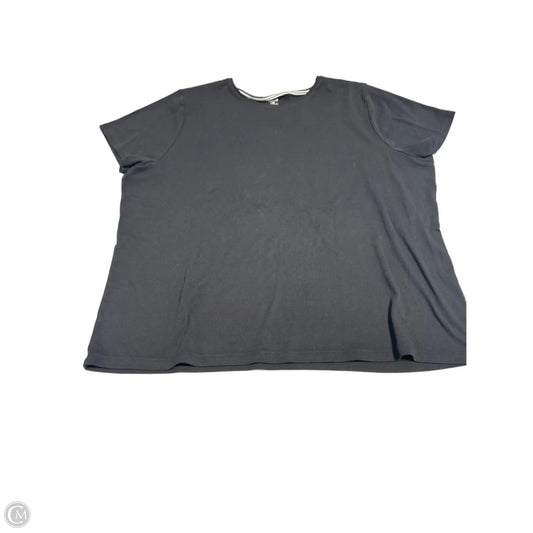 Top Short Sleeve Basic By Croft And Barrow In Black, Size: 3x