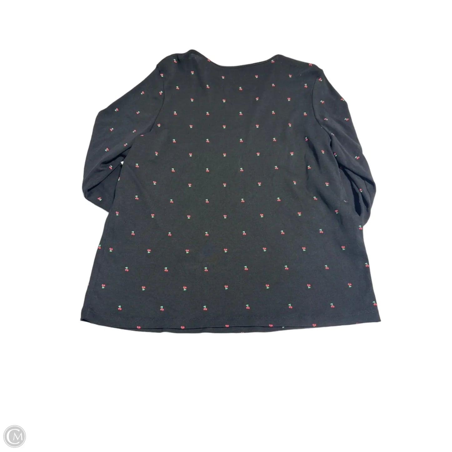 Top 3/4 Sleeve By Cj Banks In Black, Size: 1x