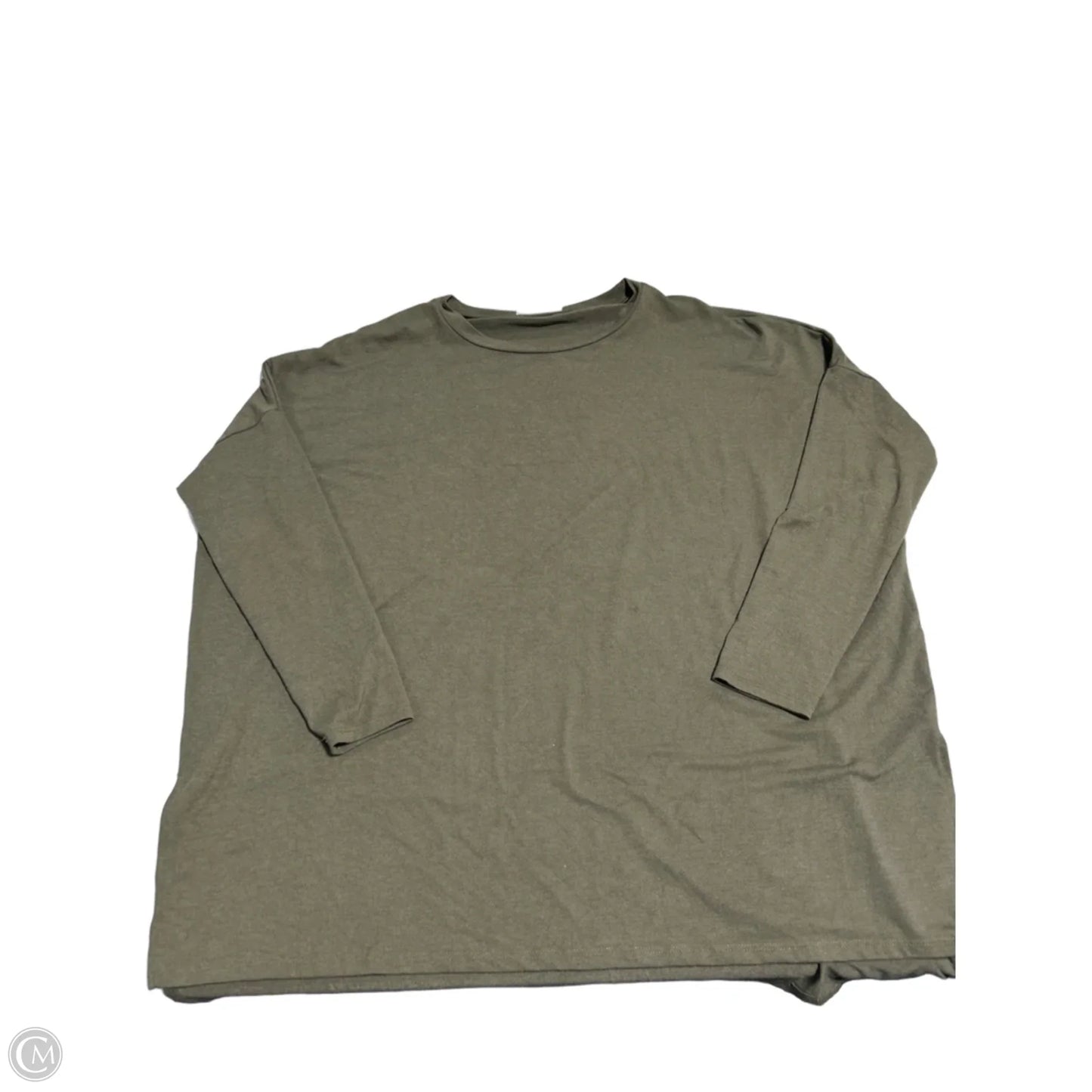 Top Long Sleeve Basic By Zenana In Green, Size: Xl
