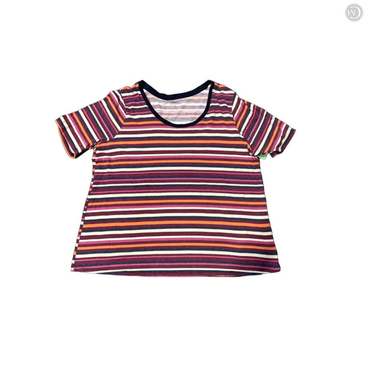 Top Short Sleeve Basic By Lane Bryant In Striped Pattern, Size: 1x